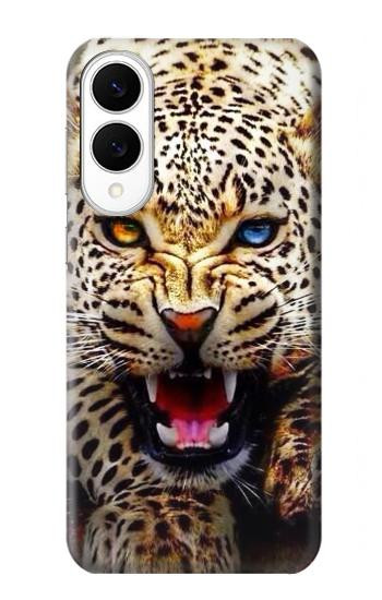 S1932 Blue Eyed Leopard Hülle Schutzhülle Taschen für Samsung Galaxy S25 Edge