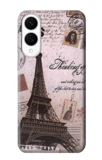S2211 Paris Postcard Eiffel Tower Hülle Schutzhülle Taschen für Samsung Galaxy S25 Edge