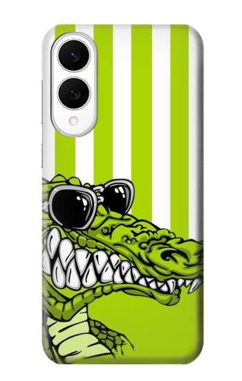 S2323 Funny Green Alligator Crocodile Hülle Schutzhülle Taschen für Samsung Galaxy S25 Edge