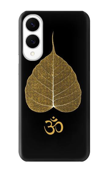 S2331 Gold Leaf Buddhist Om Symbol Hülle Schutzhülle Taschen für Samsung Galaxy S25 Edge