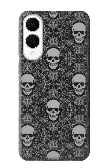 S2371 Skull Vintage Monochrome Pattern Hülle Schutzhülle Taschen für Samsung Galaxy S25 Edge