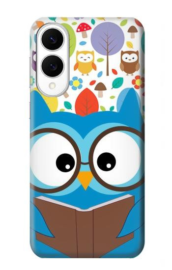 S2521 Cute Nerd Owl Cartoon Hülle Schutzhülle Taschen für Samsung Galaxy S25 Edge