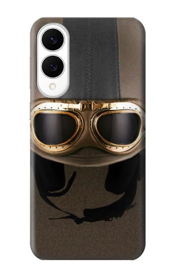 S2645 Vintage Brown Goggles Motorcycle Helmet Hülle Schutzhülle Taschen für Samsung Galaxy S25 Edge