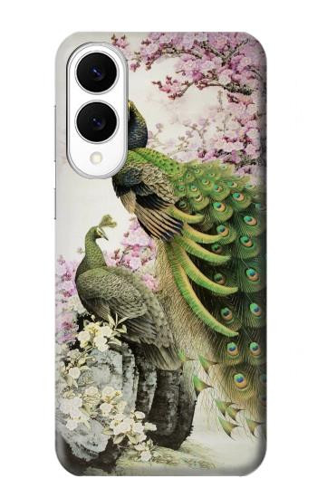 S2773 Peacock Chinese Brush Painting Hülle Schutzhülle Taschen für Samsung Galaxy S25 Edge