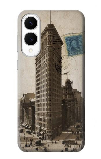 S2832 New York 1903 Flatiron Building Postcard Hülle Schutzhülle Taschen für Samsung Galaxy S25 Edge