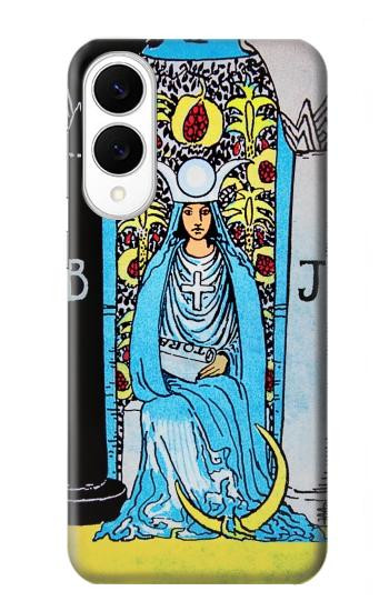 S2837 The High Priestess Vintage Tarot Card Hülle Schutzhülle Taschen für Samsung Galaxy S25 Edge