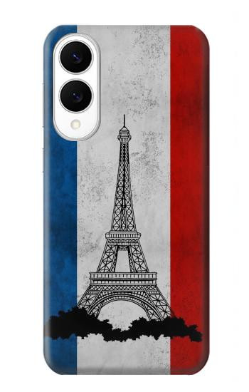 S2859 Vintage France Flag Eiffel Tower Hülle Schutzhülle Taschen für Samsung Galaxy S25 Edge