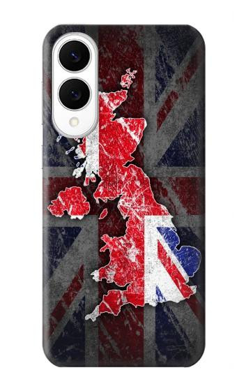 S2936 UK British Flag Map Hülle Schutzhülle Taschen für Samsung Galaxy S25 Edge