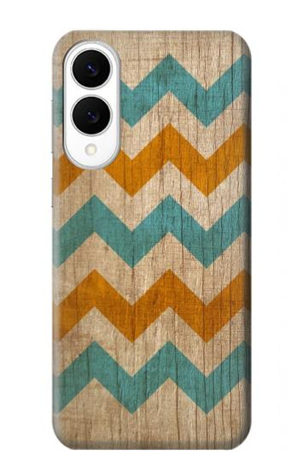 S3033 Vintage Wood Chevron Graphic Printed Hülle Schutzhülle Taschen für Samsung Galaxy S25 Edge