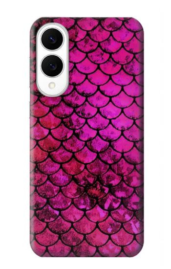 S3051 Pink Mermaid Fish Scale Hülle Schutzhülle Taschen für Samsung Galaxy S25 Edge