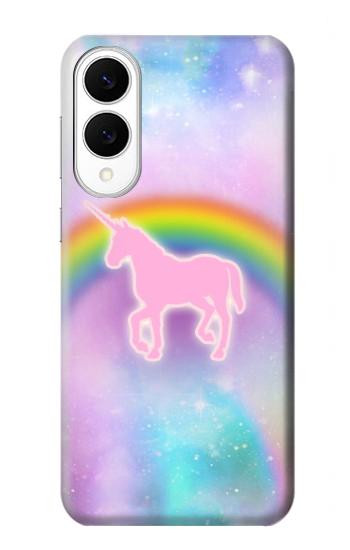 S3070 Rainbow Unicorn Pastel Sky Hülle Schutzhülle Taschen für Samsung Galaxy S25 Edge
