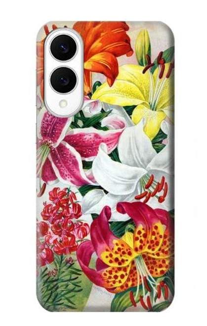 S3205 Retro Art Flowers Hülle Schutzhülle Taschen für Samsung Galaxy S25 Edge