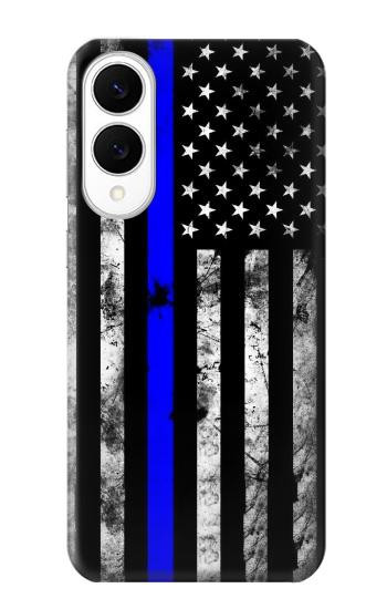 S3244 Thin Blue Line USA Hülle Schutzhülle Taschen für Samsung Galaxy S25 Edge