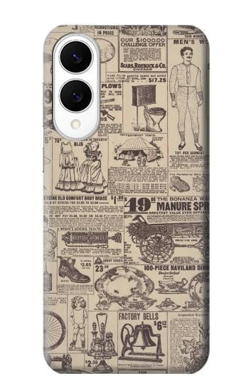 S3819 Retro Vintage Paper Hülle Schutzhülle Taschen für Samsung Galaxy S25 Edge
