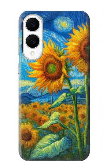 S4019 Sunflower Van Gogh Style Hülle Schutzhülle Taschen für Samsung Galaxy S25 Edge