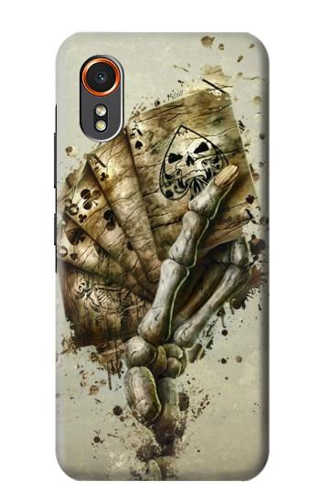 S0550 Skull Card Poker Hülle Schutzhülle Taschen für Samsung Galaxy XCover7