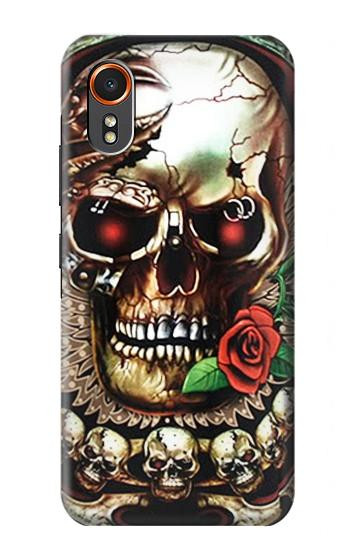 S0753 Skull Wing Rose Punk Hülle Schutzhülle Taschen für Samsung Galaxy XCover7
