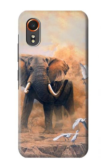 S1292 Dusty Elephant Egrets Hülle Schutzhülle Taschen für Samsung Galaxy XCover7