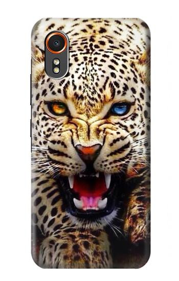S1932 Blue Eyed Leopard Hülle Schutzhülle Taschen für Samsung Galaxy XCover7