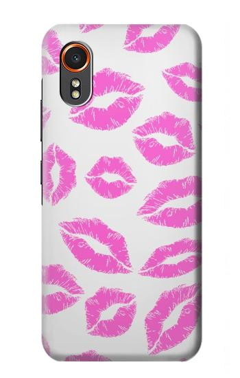 S2214 Pink Lips Kisses Hülle Schutzhülle Taschen für Samsung Galaxy XCover7