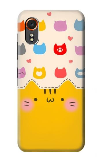 S2442 Cute Cat Cartoon Funny Hülle Schutzhülle Taschen für Samsung Galaxy XCover7