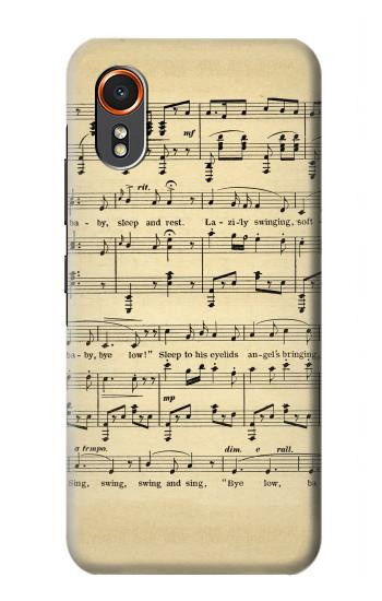 S2504 Vintage Music Sheet Hülle Schutzhülle Taschen für Samsung Galaxy XCover7