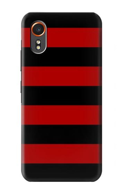 S2638 Black and Red Striped Hülle Schutzhülle Taschen für Samsung Galaxy XCover7