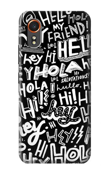 S2744 Hey Hi Hello Art Pattern Hülle Schutzhülle Taschen für Samsung Galaxy XCover7