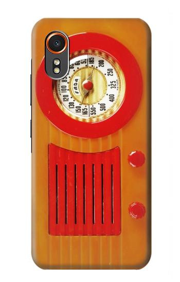 S2780 Vintage Orange Bakelite Radio Hülle Schutzhülle Taschen für Samsung Galaxy XCover7