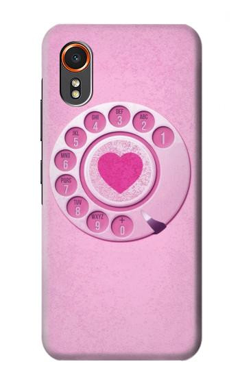 S2847 Pink Retro Rotary Phone Hülle Schutzhülle Taschen für Samsung Galaxy XCover7
