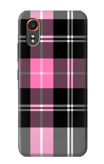 S3091 Pink Plaid Pattern Hülle Schutzhülle Taschen für Samsung Galaxy XCover7