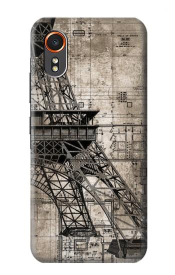S3416 Eiffel Tower Blueprint Hülle Schutzhülle Taschen für Samsung Galaxy XCover7