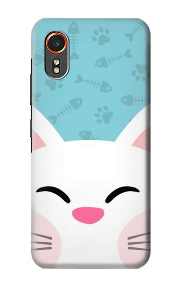 S3542 Cute Cat Cartoon Hülle Schutzhülle Taschen für Samsung Galaxy XCover7