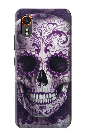 S3582 Purple Sugar Skull Hülle Schutzhülle Taschen für Samsung Galaxy XCover7