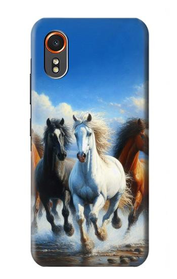 S3996 Horse Running Hülle Schutzhülle Taschen für Samsung Galaxy XCover7