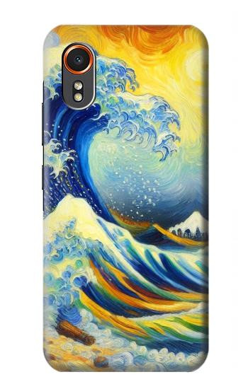 S4005 Oil Color Painting Great Waves Hülle Schutzhülle Taschen für Samsung Galaxy XCover7