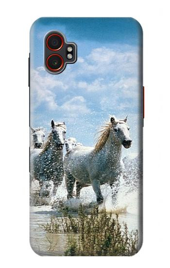 S0250 White Horse Hülle Schutzhülle Taschen für Samsung Galaxy XCover7 Pro