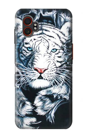 S0265 White Tiger Hülle Schutzhülle Taschen für Samsung Galaxy XCover7 Pro