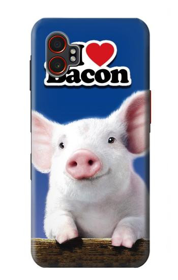 S0608 I Love Bacon Cute Baby Pig Hülle Schutzhülle Taschen für Samsung Galaxy XCover7 Pro