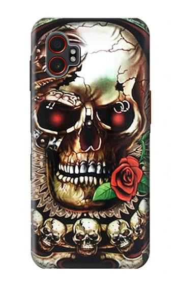 S0753 Skull Wing Rose Punk Hülle Schutzhülle Taschen für Samsung Galaxy XCover7 Pro