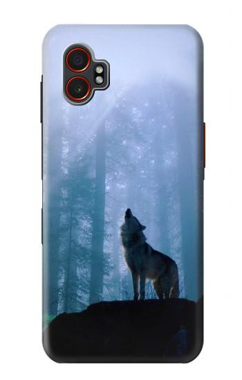 S0935 Wolf Howling in Forest Hülle Schutzhülle Taschen für Samsung Galaxy XCover7 Pro