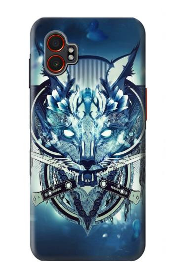 S1135 Wolf with knives Rock Hülle Schutzhülle Taschen für Samsung Galaxy XCover7 Pro