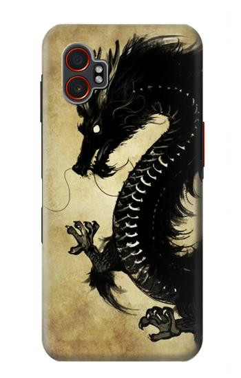 S1482 Black Dragon Painting Hülle Schutzhülle Taschen für Samsung Galaxy XCover7 Pro