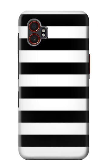 S1596 Black and White Striped Hülle Schutzhülle Taschen für Samsung Galaxy XCover7 Pro