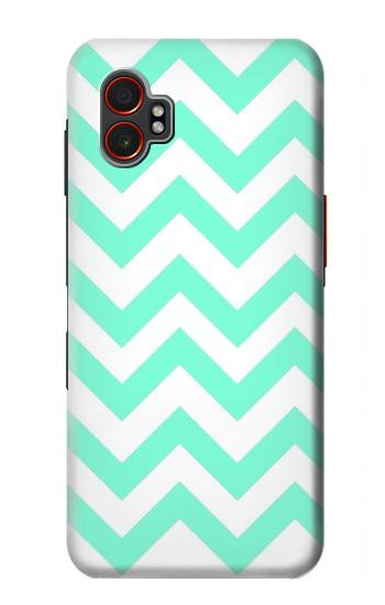 S1723 Mint Chevron Zigzag Hülle Schutzhülle Taschen für Samsung Galaxy XCover7 Pro