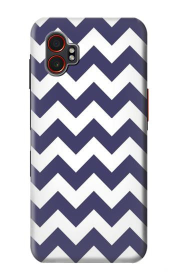 S2345 Navy Blue Shavron Zig Zag Pattern Hülle Schutzhülle Taschen für Samsung Galaxy XCover7 Pro