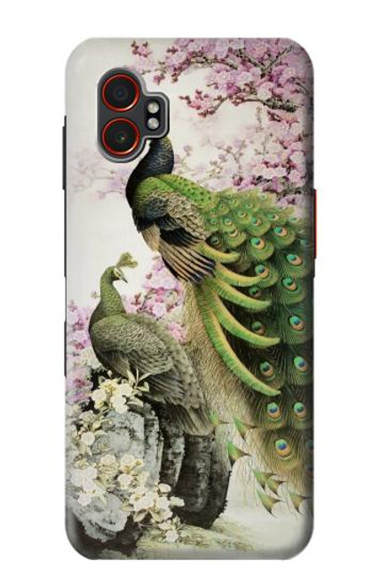 S2773 Peacock Chinese Brush Painting Hülle Schutzhülle Taschen für Samsung Galaxy XCover7 Pro