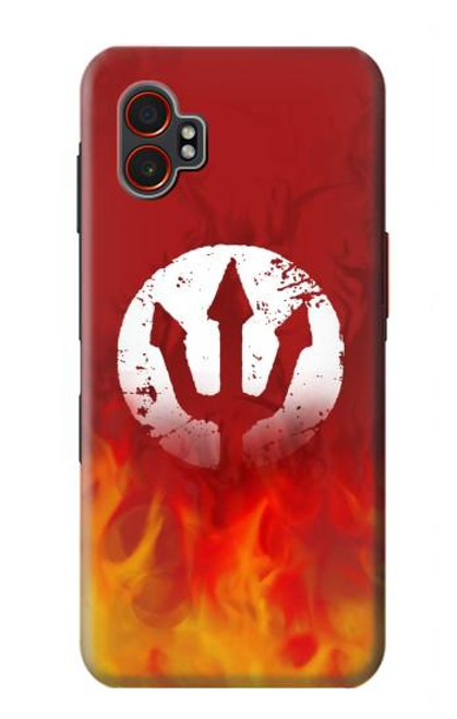 S2803 Fire Red Devil Spear Symbol Hülle Schutzhülle Taschen für Samsung Galaxy XCover7 Pro