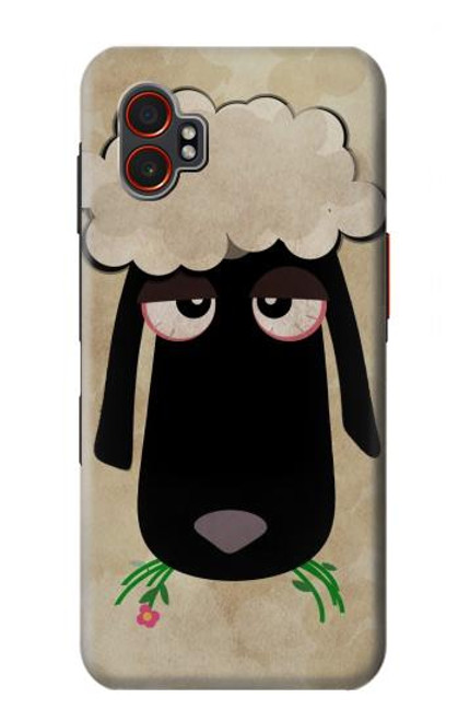 S2826 Cute Cartoon Unsleep Black Sheep Hülle Schutzhülle Taschen für Samsung Galaxy XCover7 Pro