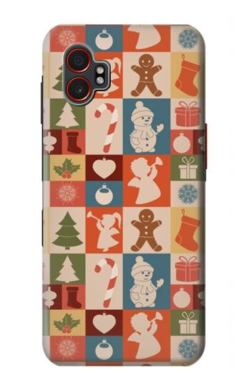 S2854 Cute Xmas Pattern Hülle Schutzhülle Taschen für Samsung Galaxy XCover7 Pro